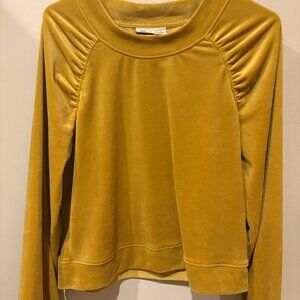 Saturday/Sunday Anthropologie Kamira Ruched Marigold, Size Small